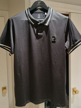 RUDSAK Men's Black Polo Shirt with Contrasting Trim